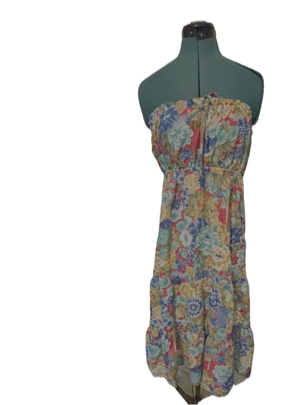 Vintage Strapless Hawaiian Dress